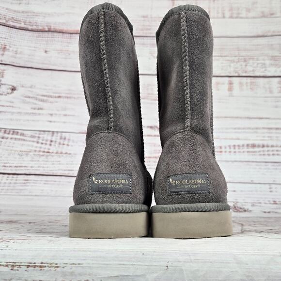 Koolaburra By UGG Womens Short Boots Gray Suede Size 9 Casual Cozy Warm Casual - Picture 3 of 9